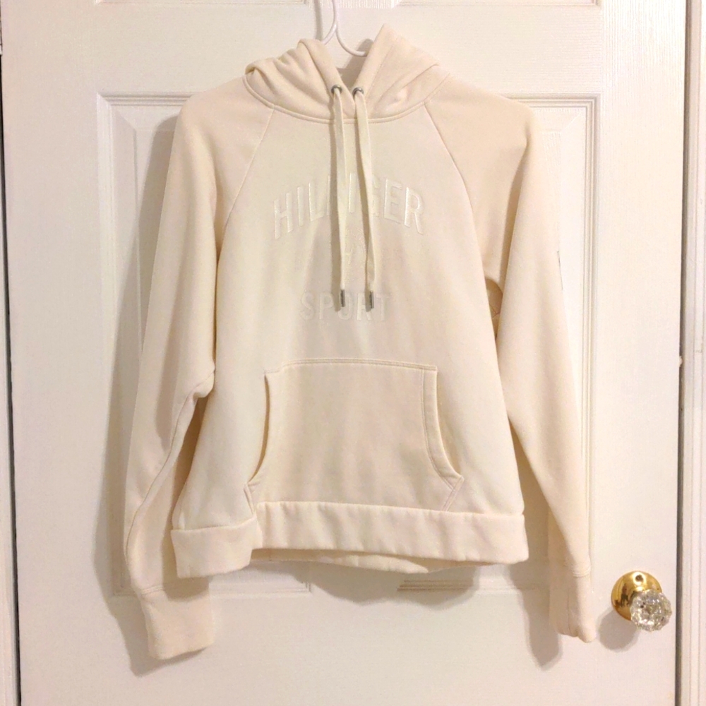 Tommy Hilfiger Sport Cream Hoodie - Small